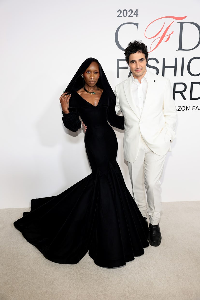 Cynthia Erivo and Zac Posen attend the 2024 CFDA Awards